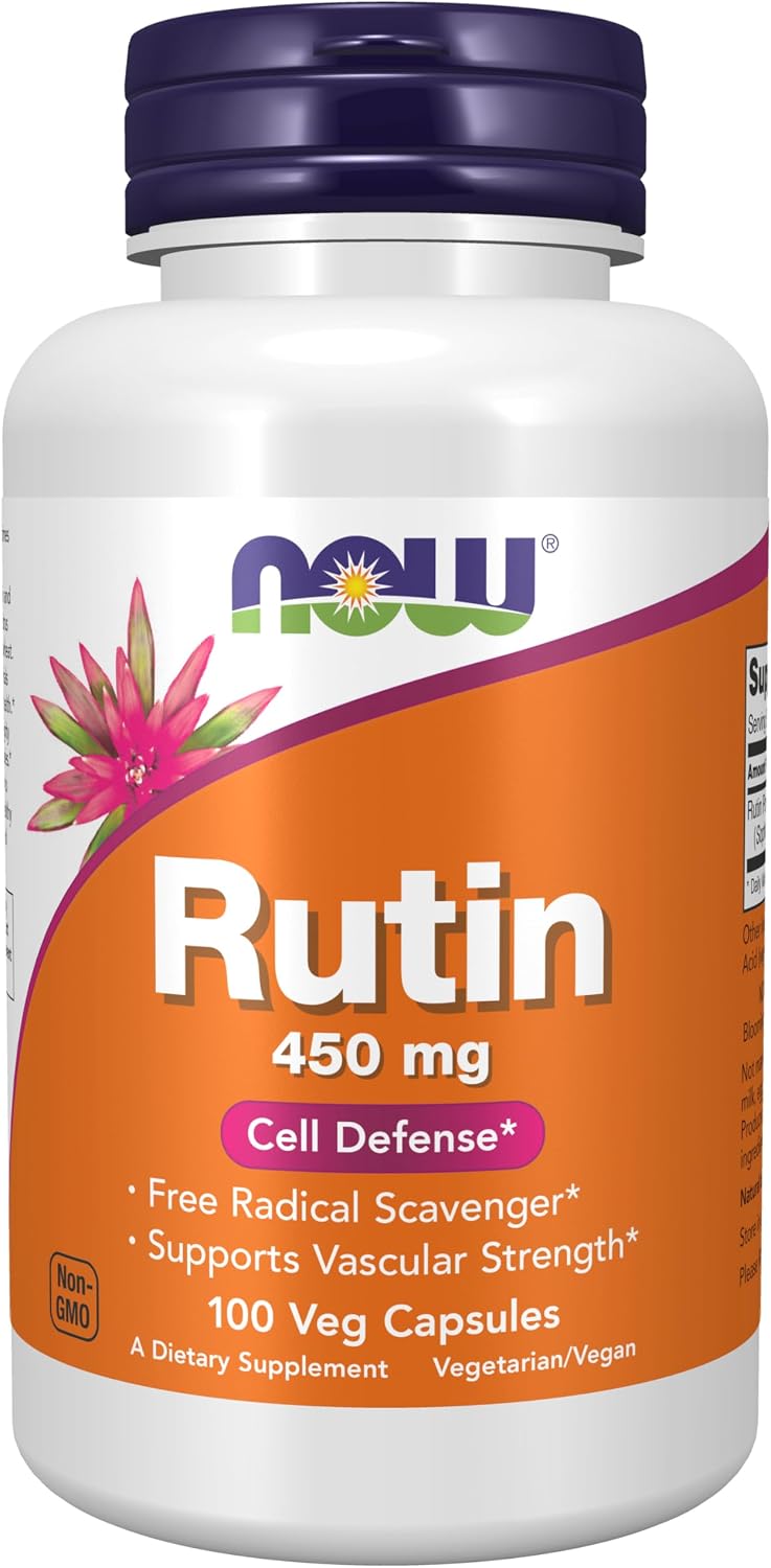 NOW Foods, Rutina (Sophora japonica) 450 mg, 100 Cápsulas Vegetales