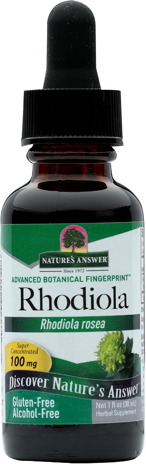 Extracto de raíz de Rhodiola Rosea 30 ml - Sin alcohol - Nature's Answer