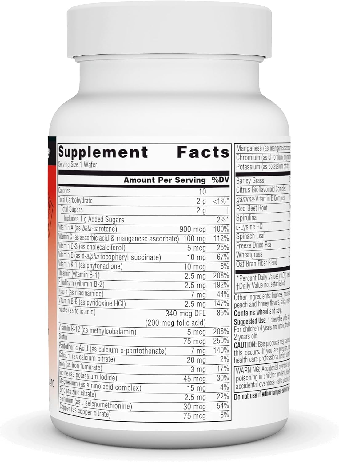 Source Naturals Mega-Kid Multivitamínico Masticable para Niños – Sabor Natural a Bayas – 30 Obleas