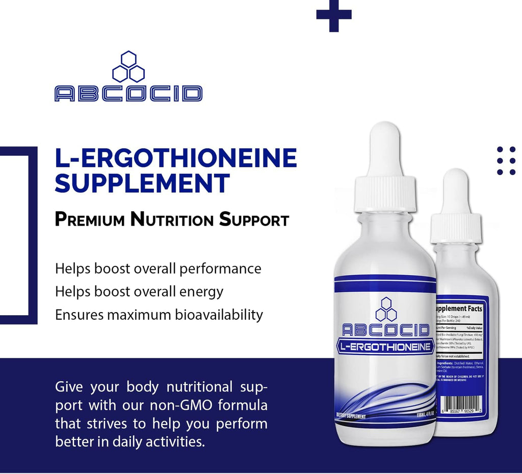 ABCOCID L-Ergotioneína Líquido 490 mg, 118 ml, 240 dosis