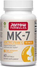 Jarrow Formulas MK-7 90 mcg - Forma bioactiva de vitamina K2 - 60 cápsulas blandas - Para la salud ósea y cardiovascular - Sin gluten