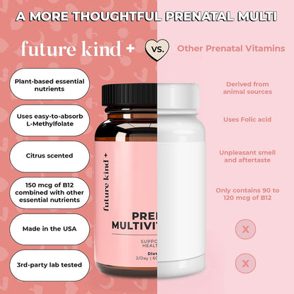 Future Kind Vitamina Prenatal - Embarazo, Lactancia y Bienestar con DHA y L-Metilfolato - Suplemento de Folato para Mujeres – Image 7