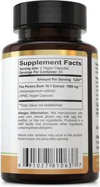 Florida Herbal Pharmacy Pao Pereira Bark Extract Supplement Capsules