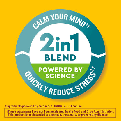 Nature Made Wellblends Stress Relief Gummies, L-teanina 200 mg y GABA 100 mg, 40 gomitas sabor fresa – Image 2