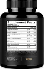 NURTURLY Complejo B – Vitaminas B1, B2, B3, B5, B6, B7, B9, B12 y Biotina – 180 Comprimidos