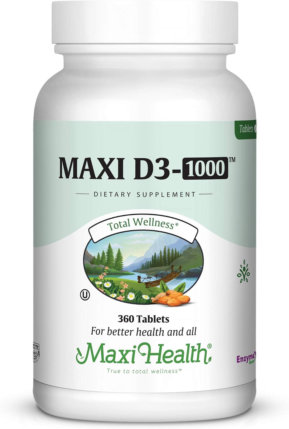 Maxi Health Vitamina D3 1000 UI - 180 Comprimidos