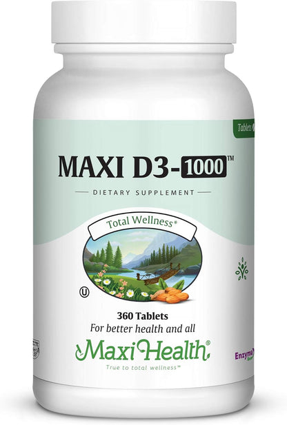 Maxi Health Vitamina D3 1000 UI - 180 – El funcionamiento normal de los músculos. – Image 4