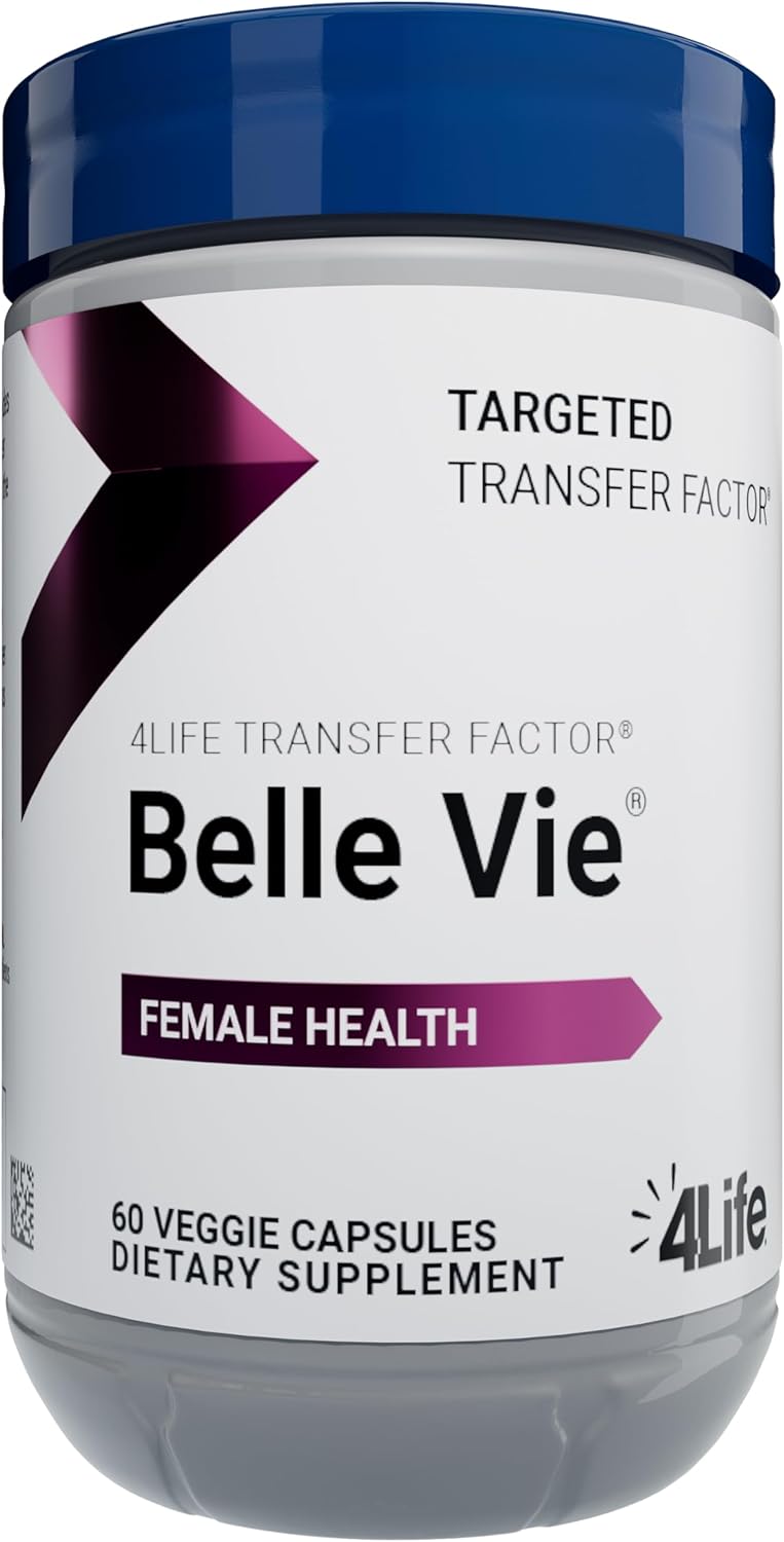 4Life Transfer Factor Belle Vie - Apoyo Hormonal Femenino, 60 Cápsulas Vegetales