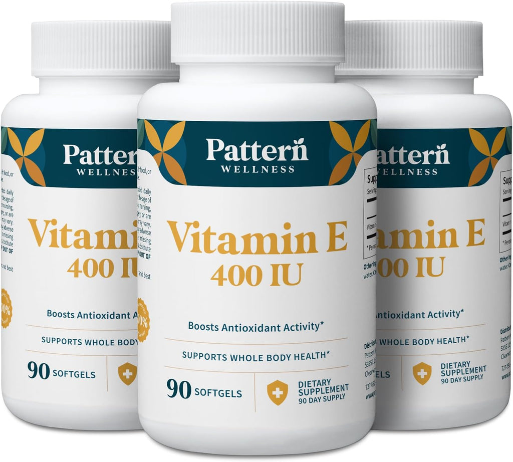 Pattern Wellness Vitamina E 400 UI – 90 Cápsulas Blandas