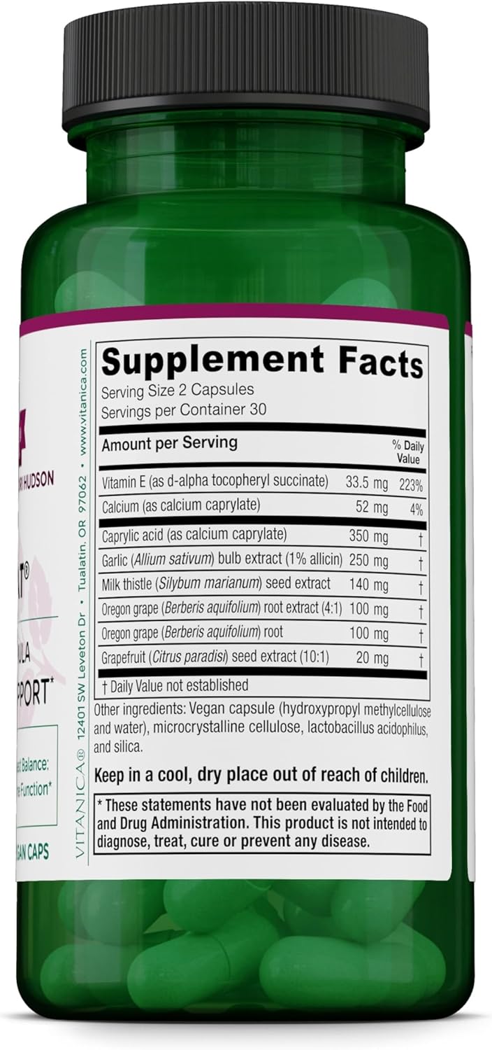 Vitanica Candidastat, Balanced Support, Vegan, 60 Capsules