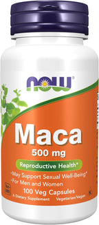 NOW Foods Maca 500 mg, 100 Cápsulas Veganas