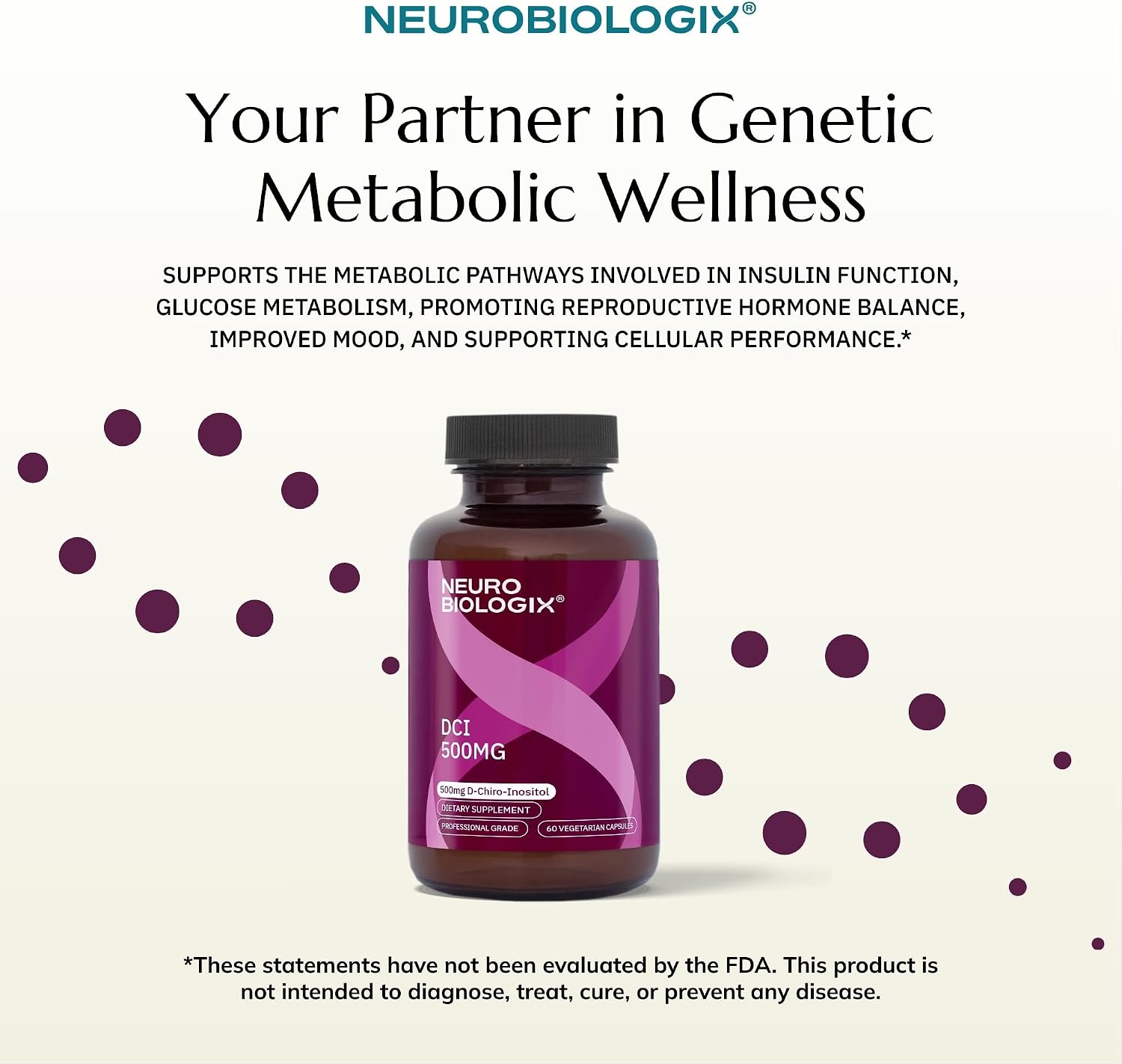 Neurobiologix D-Chiro Inositol 500 mg, 60 Cápsulas Vegetales