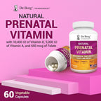 Dr. Berg Vitaminas Prenatales Naturales para Mujeres - con Folato, Vitaminas, Minerales, Omega y 11 Superalimentos - 60 Cápsulas