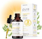 Pure Therapro Rx Vegan A-D-K Drops 10 ml - Complejo de Vitaminas A, D3 y K2 Liposomal