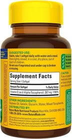 Nature Made Vitamin E 400 IU (267 mg) Softgels, 100 Count (Pack of 2)