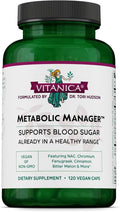 Vitanica Metabolic Manager - Complemento Herbal Vegano con Vitamina D (120 Cápsulas)