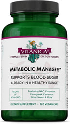 Vitanica Metabolic Manager - Complemento Herbal Vegano con Vitamina D (120 Cápsulas)