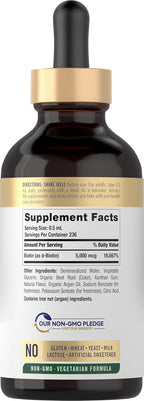 Carlyle Biotin 5000mcg Gotas Líquidas Sabor Berry - 118 ml