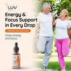 LUV Health Flow Drops - Hongos Adaptógenos para Energía y Concentración, 30 Dosis