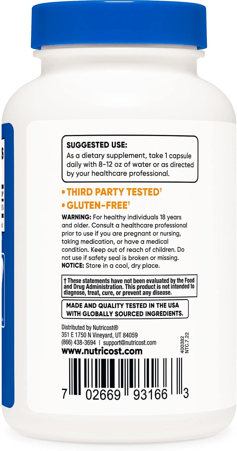 Nutricost Biotin 10,000 mcg - 240 Capsules (3 Bottles) - Non-GMO, Gluten-Free