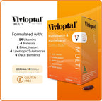 Vivioptal Multi, 90 Cápsulas Blandas, Multivitamínico y Multimineral, Sin Gluten, Fórmula Alemana