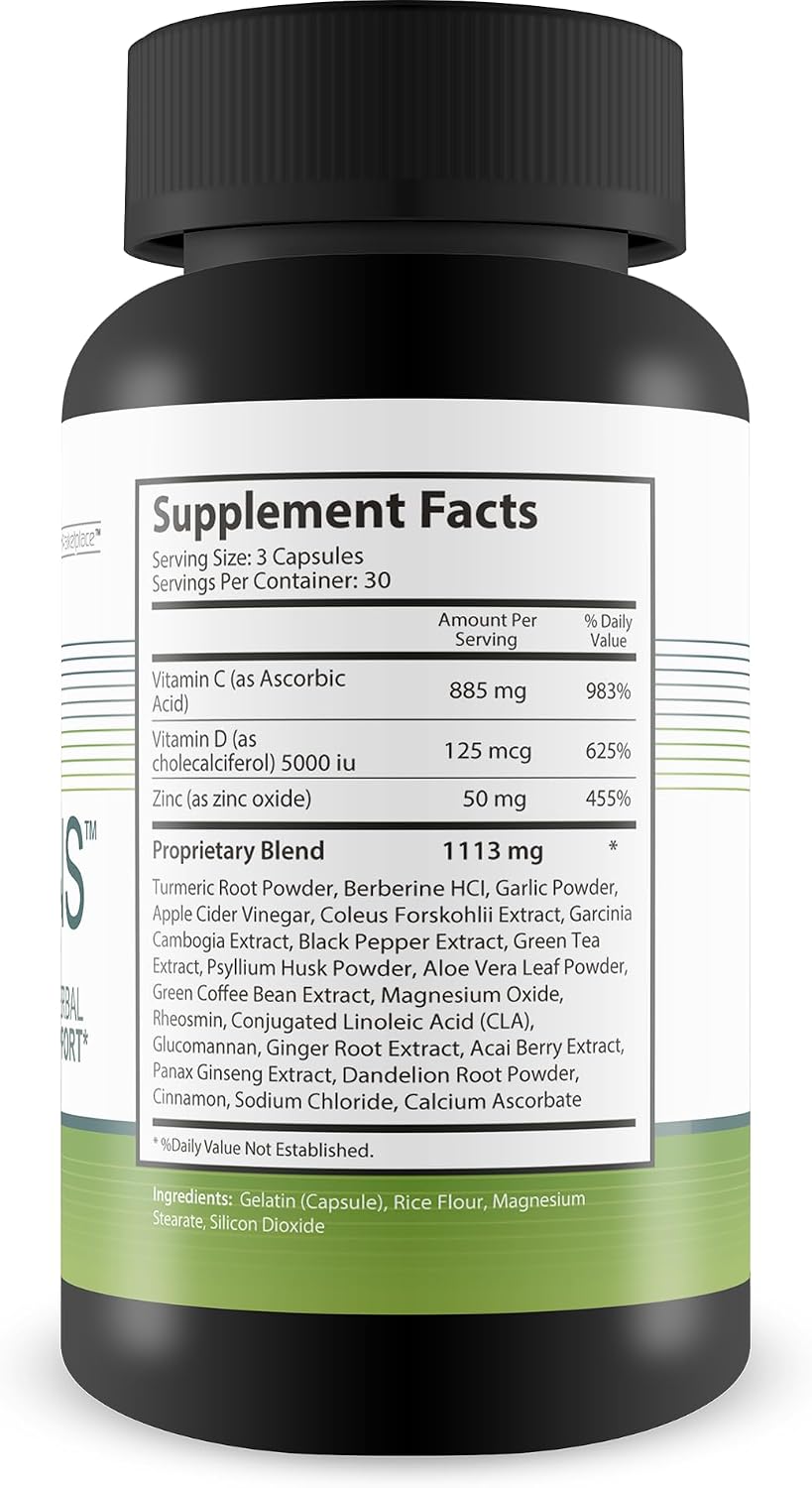 The Makers CDZ Vitamins - Suplemento de Vitamina C, D y Zinc con Hierbas