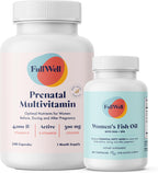 FullWell Women's Prenatal Lemon Essence Essentials - Multivitamínico Prenatal con Aceite de Pescado - 30 Dosis