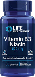Life Extension Vitamina B3 Niacin, 100 Capsules
