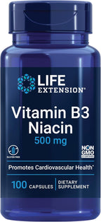 Life Extension Vitamina B3 Niacin, 100 Capsules