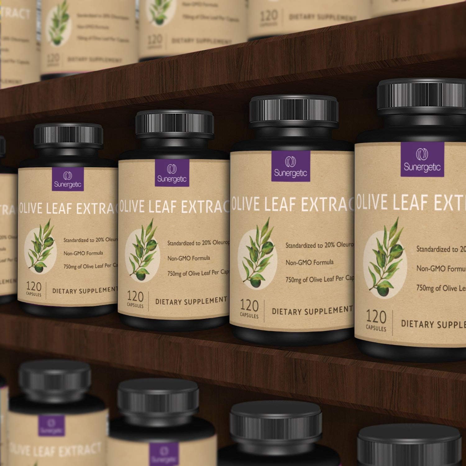 Extracto de Hoja de Olivo Premium – Estandarizado al 20% de Oleuropeína – 750mg por Cápsula – 120 Cápsulas