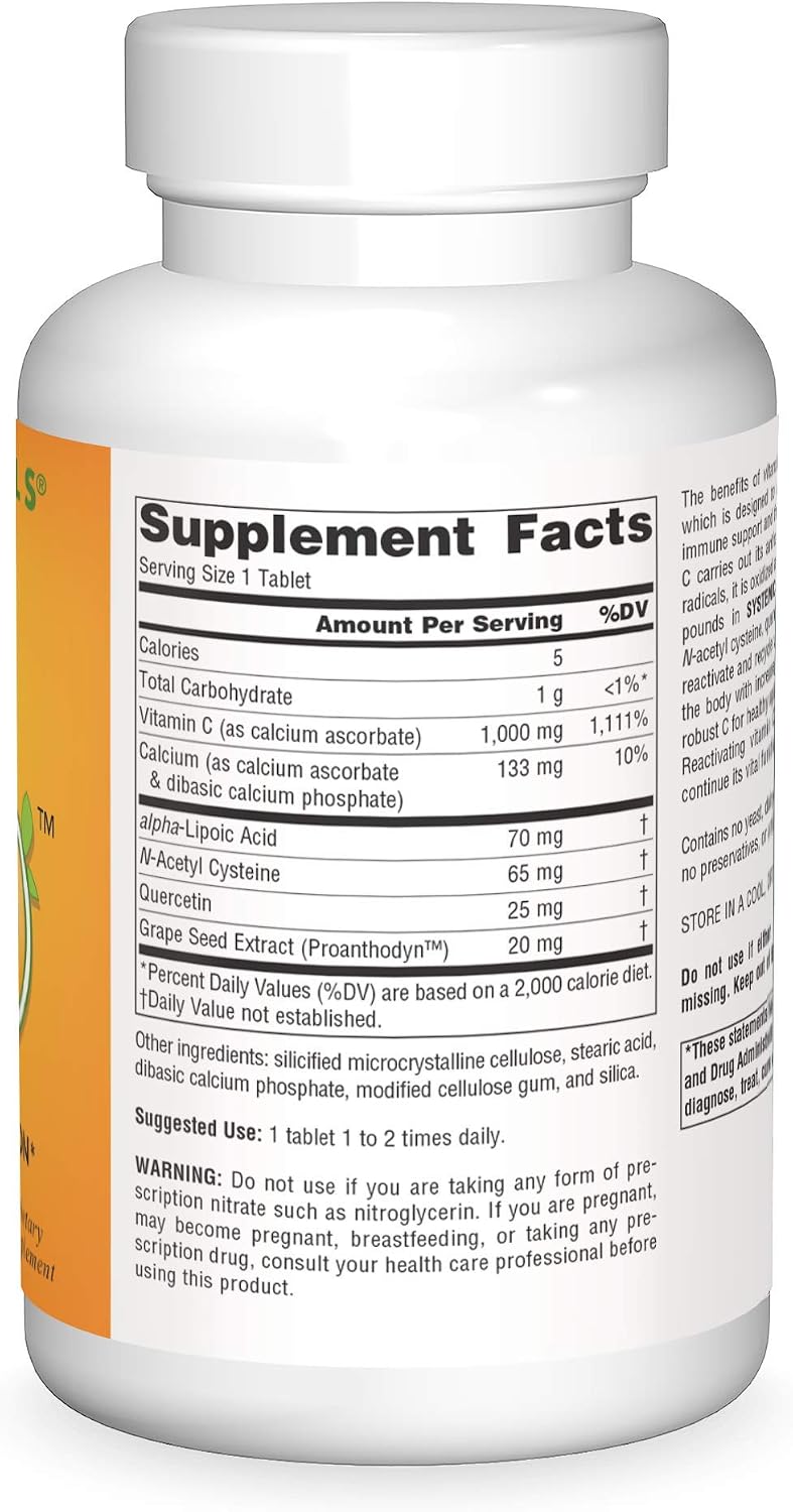 Source Naturals Systemic C, 1000 mg - 200 Tabletas
