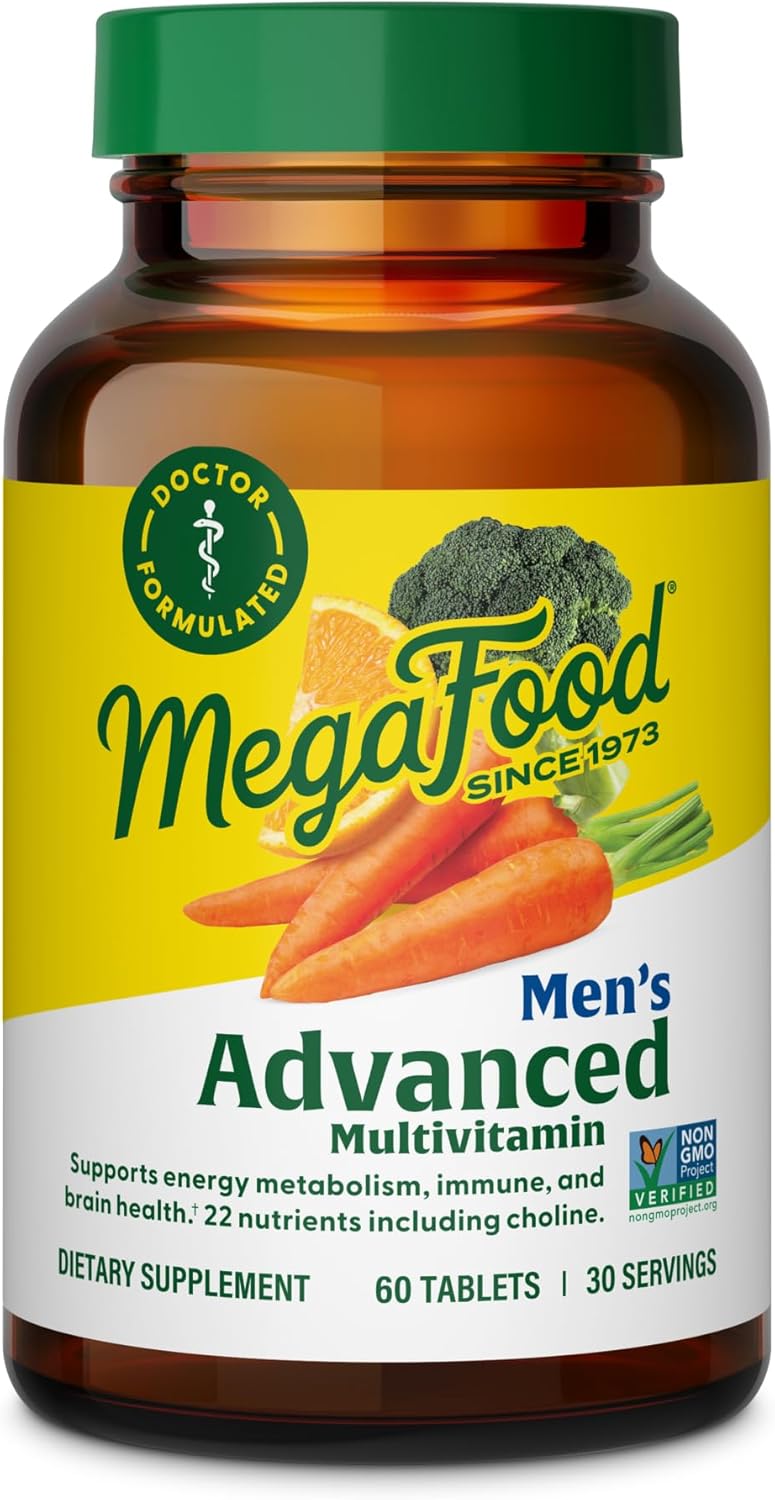 MegaFood Advanced Multivitamin for Men - 120 Tablets (60 Doses)