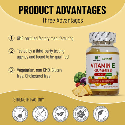Wins Town Gominolas de Vitamina E 268mg (400 UI), Veganas, 60 Unidades – Image 3
