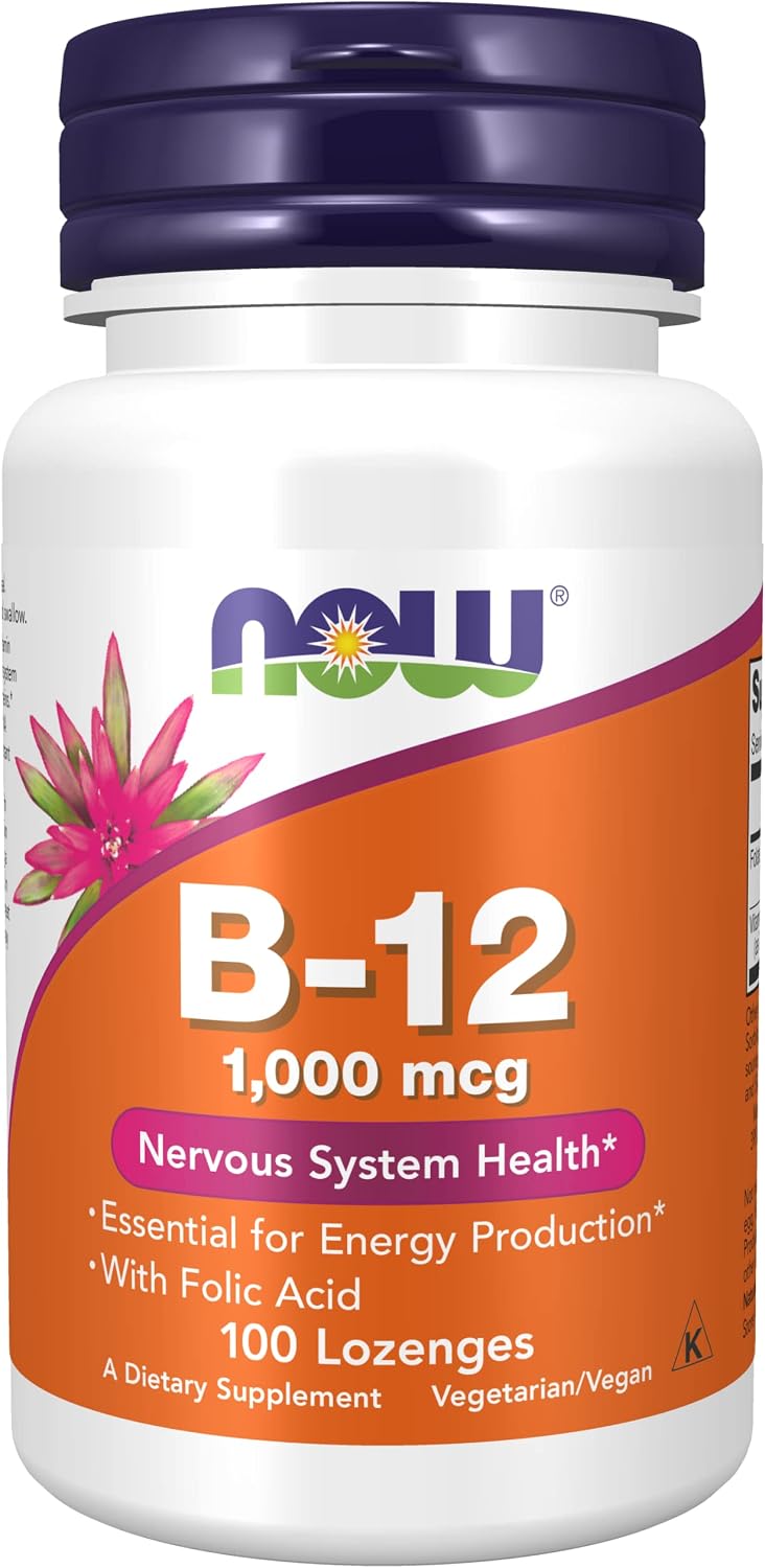 NOW B-12 1000 mcg, 100 Comprimidos Sublinguales (Pack de 3)