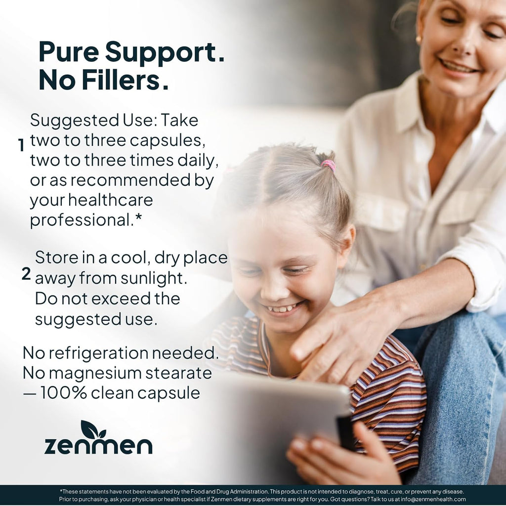 Zenmen Daily Tick Guard - Suplemento Herbal de Apoyo Inmunológico, 180 Cápsulas Veganas