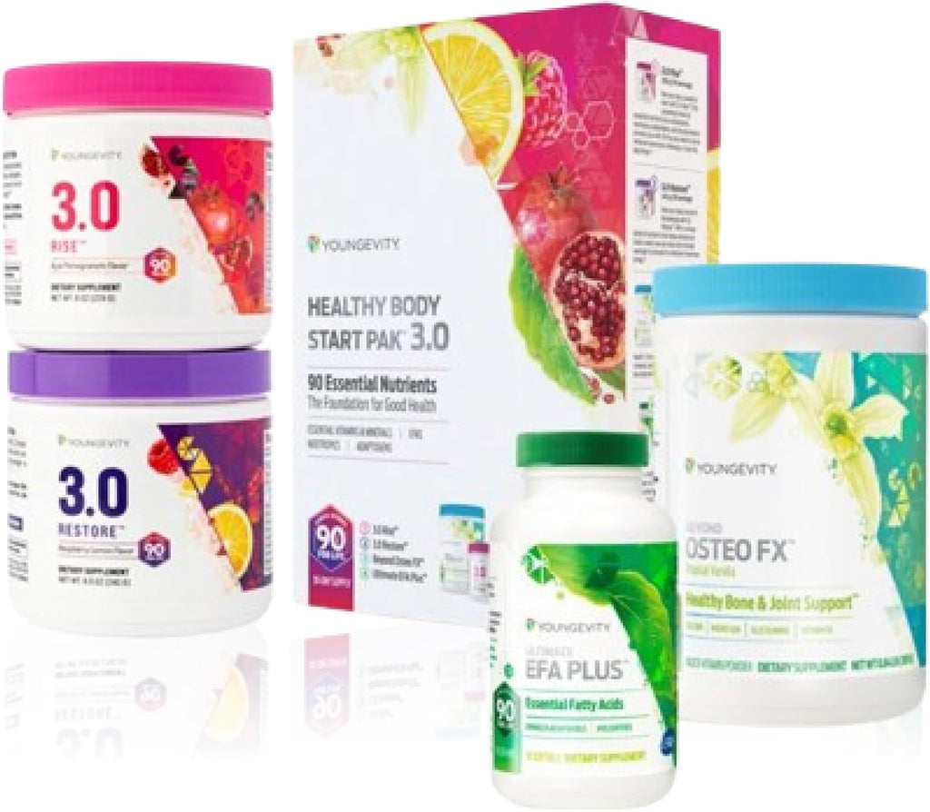 Youngevity Healthy Body Start Pak 3.0 Rise & Restore – 90 Nutrientes Esenciales