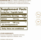 Solgar Vitamina K2 (MK-7) 100 mcg - 100 Cápsulas Vegetales
