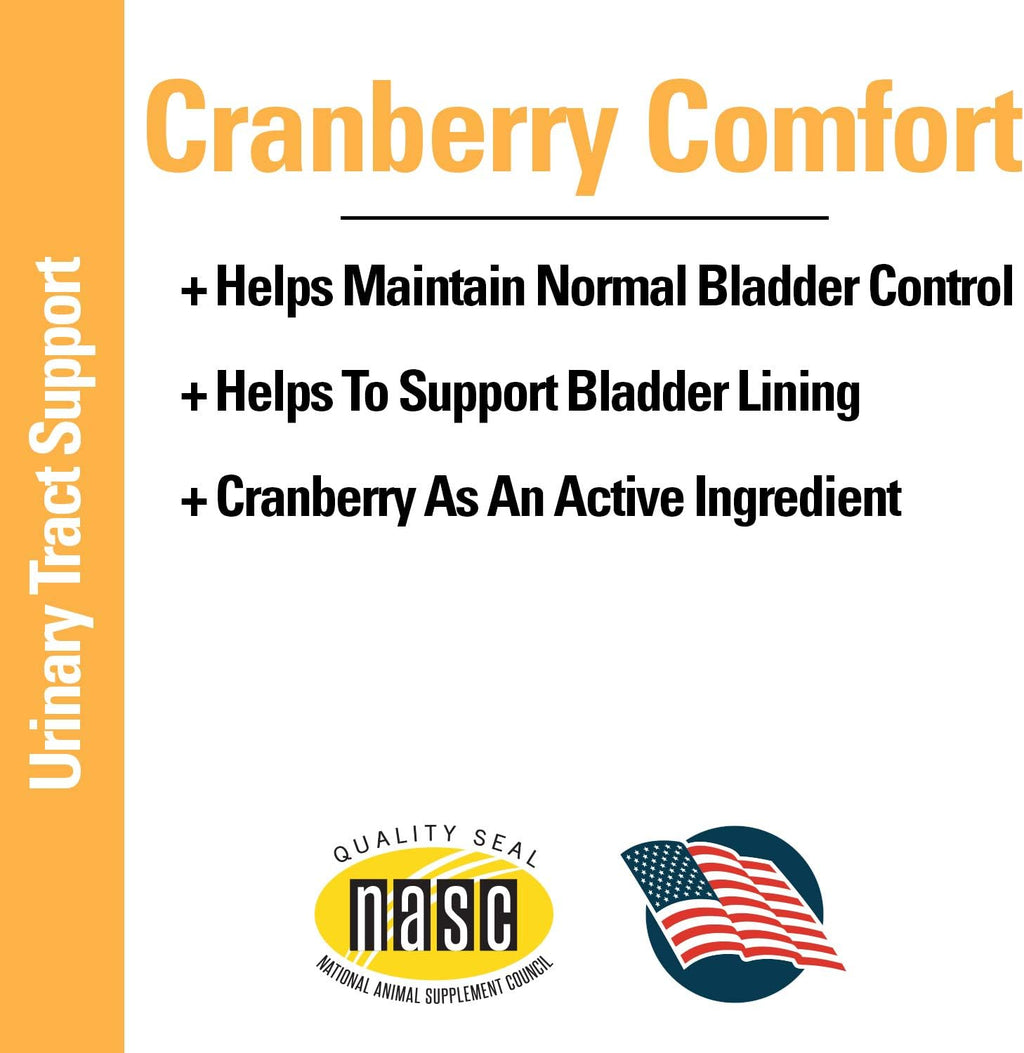 Vet Classics Cranberry Comfort – Suplemento urinario para perros y gatos, 120 comprimidos masticables