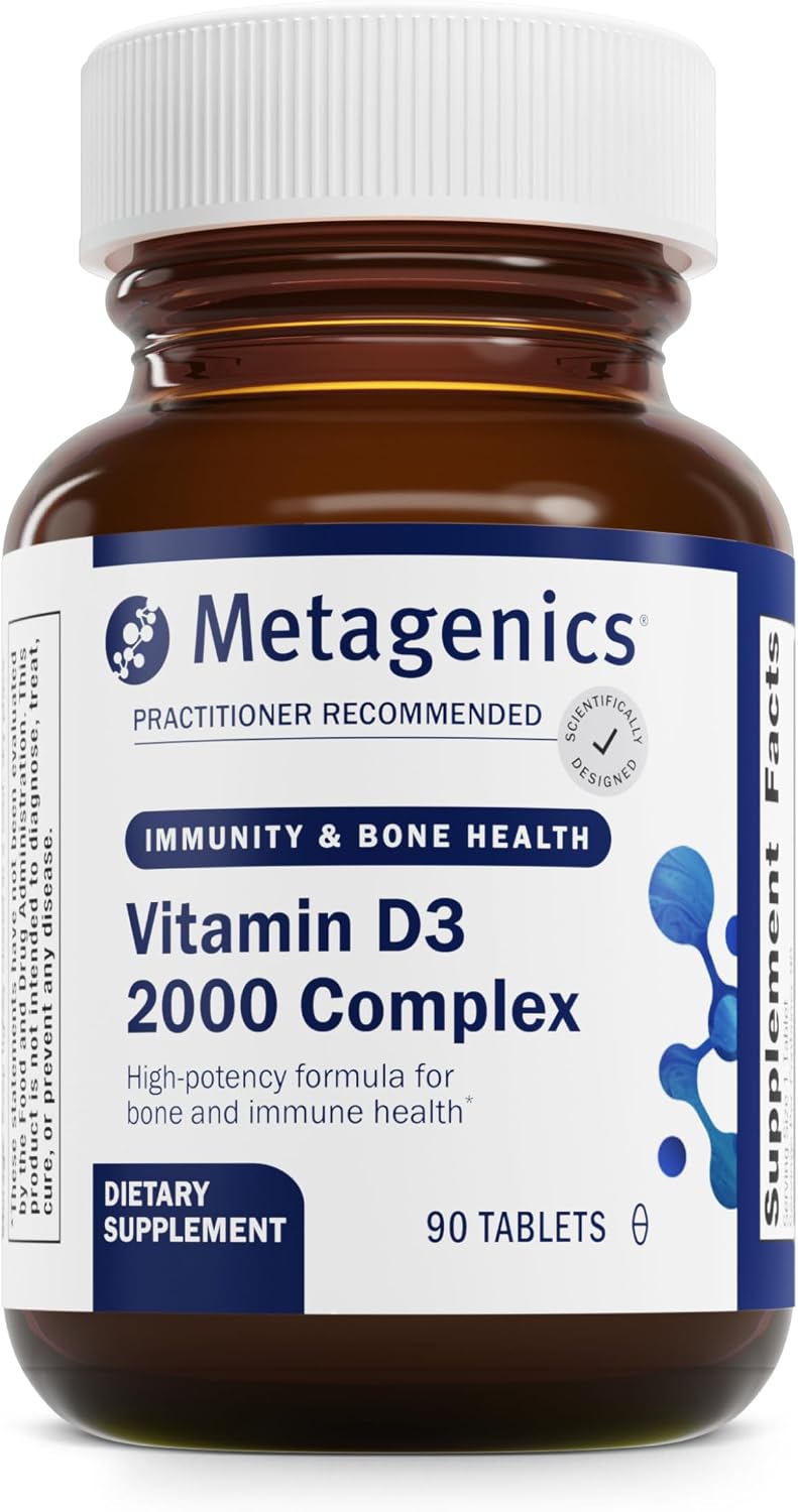 Metagenics D3 2000 UI Complex | Vitamina D3 con Isoflavonas | 90 Comprimidos