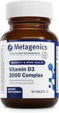 Metagenics D3 2000 UI Complex | Vitamina D3 con Isoflavonas | 90 Comprimidos