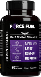 Pastillas para hombres – Dura más en la cama y aumenta la sensibilidad de la erección – Incluye LJ100 Tongkat Ali, KSM-66 Ashwagandha y Bioperine probados en laboratorio – 30 dosis para hombres de 20 a 60 años – Raven Resolve