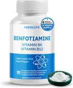 NURAFUSE Benfotiamina con Vitamina B6, B12, Ácido Alfa Lipoico, Cúrcuma - 150 Cápsulas