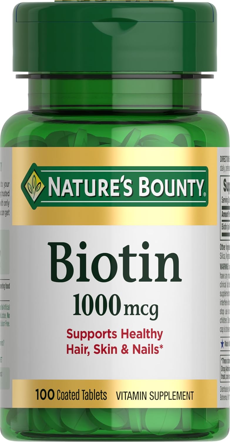 Nature's Bounty Biotina 1000 mcg – 100 Tabletas