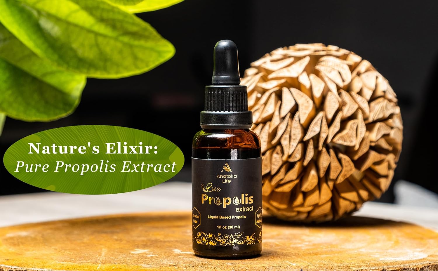 Extracto de Propóleo de Abeja Natural, 30 mL - Tintura Líquida Avanzada - Anatolia Life
