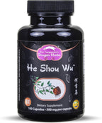Dragon Herbs He Shou Wu - Suplemento de He Shou Wu Preparado, 100 Cápsulas de 500 mg