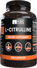 Pure Original Ingredients L-Citrulline (365 Cápsulas) - Sin Magnesio ni Rellenos de Arroz, Siempre Puro, Verificado en Laboratorio