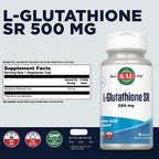 KAL L-Glutatión SR 500 mg - 30 Cápsulas Veganas - Glutatión Reducido con Liberación Sostenida
