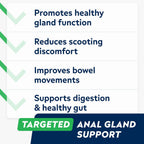 STRELLALAB Anal Gland Support Chews - Suplemento Digestivo con Fibra y Prebióticos para Perros, 120 masticables