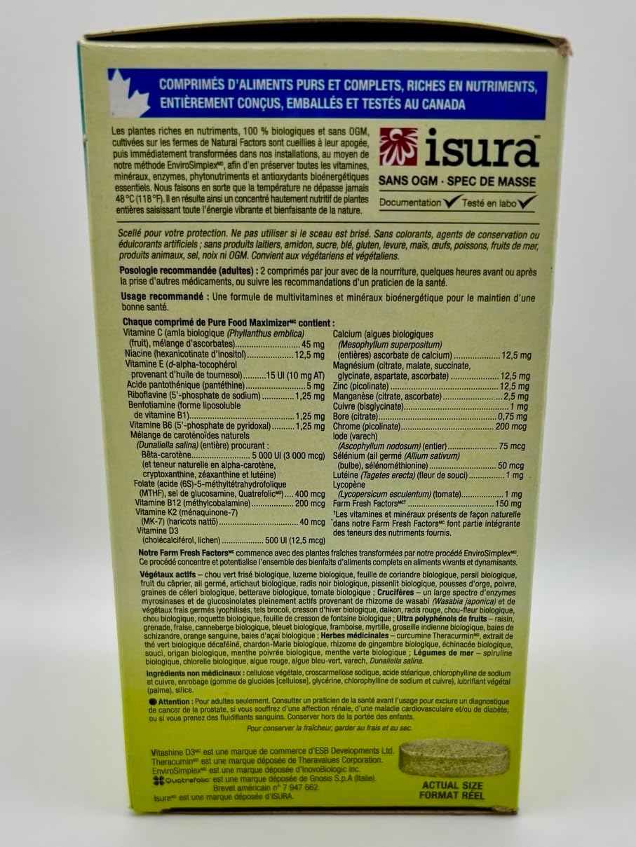 Natural Factors Whole Earth & Sea Multivitamínico y Mineral para Hombres - 120 Comprimidos (60 Dosis)
