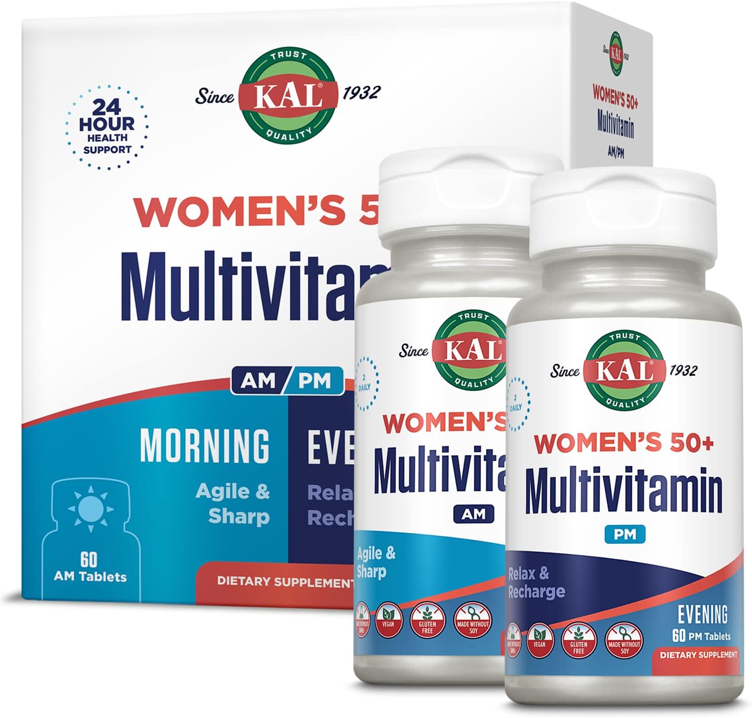 KAL Men's Multivitamin AM/PM - 120 Comprimidos (30 Dosis)